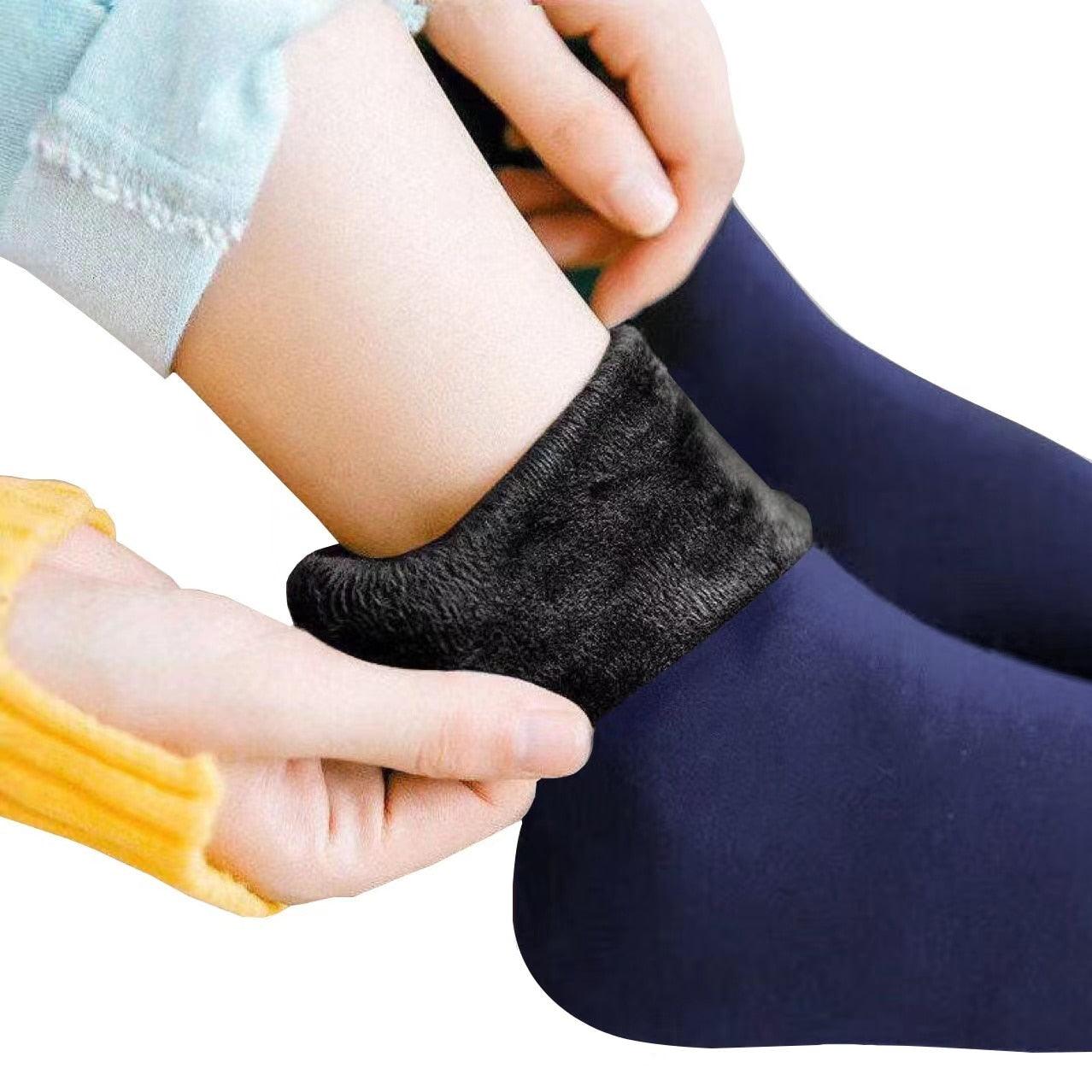 Men Women Socks Winter Warm Snow Socks Thickened Socks Add Velvet Solid Lolita Dew Ankle Bare Leg Happy Fun Harajuku Kawai Sox RR Ofertas