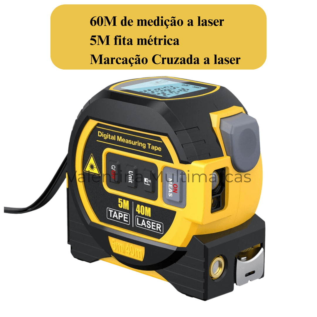 Fita a Laser e Nivelador Digital 3 em 1 - RR Ofertas